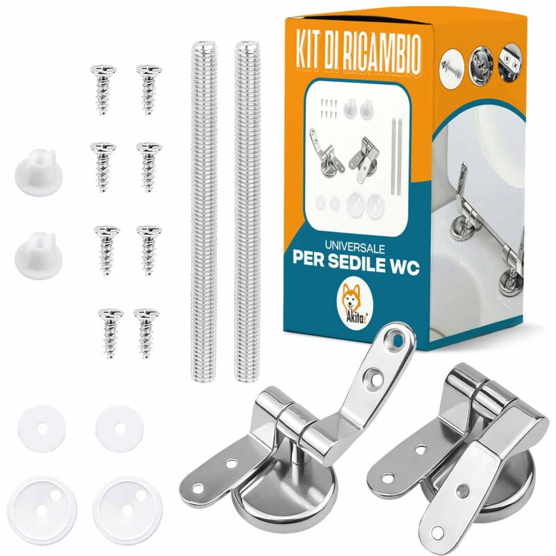 foto del prodotto akitaink cerniere wc robuste, antiruggine e facili da installare per sedili