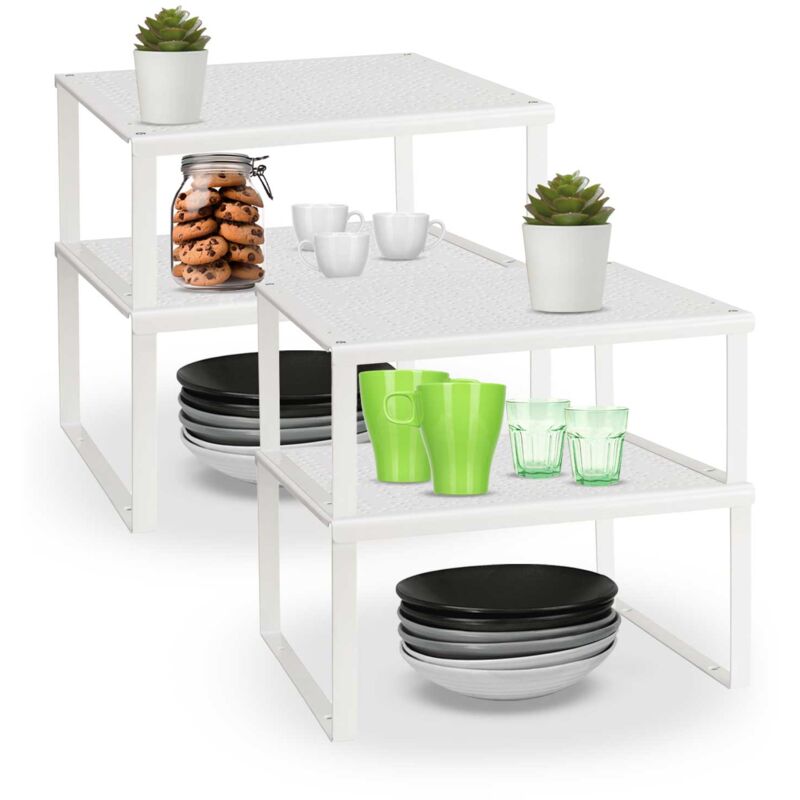 foto del prodotto akitaink - scaffale portaspezie, set organizzatori da cucina scaffali 4 pz grandi