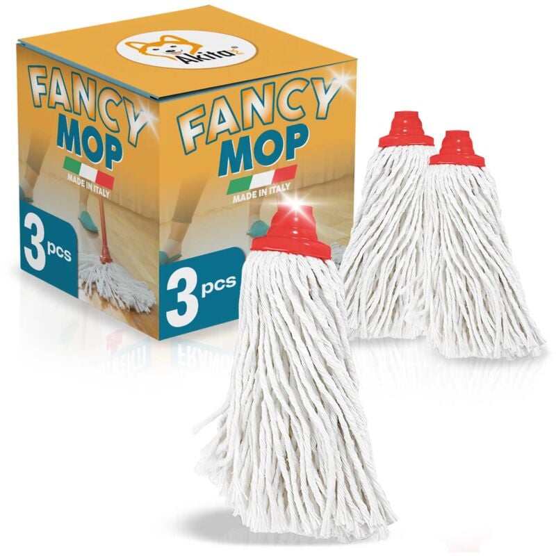 foto del prodotto akitaink set 3 pezzi lavapavimenti in microfibra pulizia profonda assorbenza mop fancy