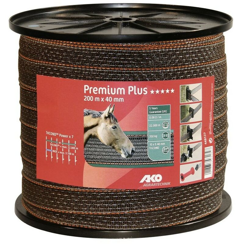 foto del prodotto ako agrartechnik - nastro conduttore premium plus 4 cm x 200 m