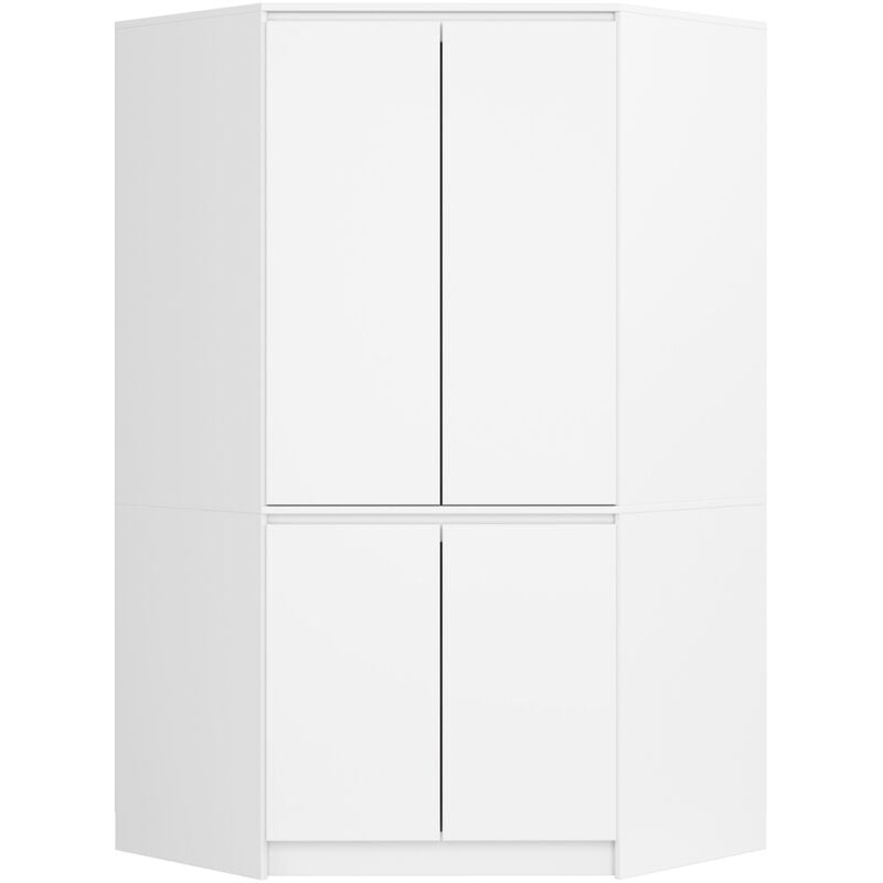 foto del prodotto akord armadio ad angolo s100 bianca 100 cm 4 ante 100x50x180 cm
