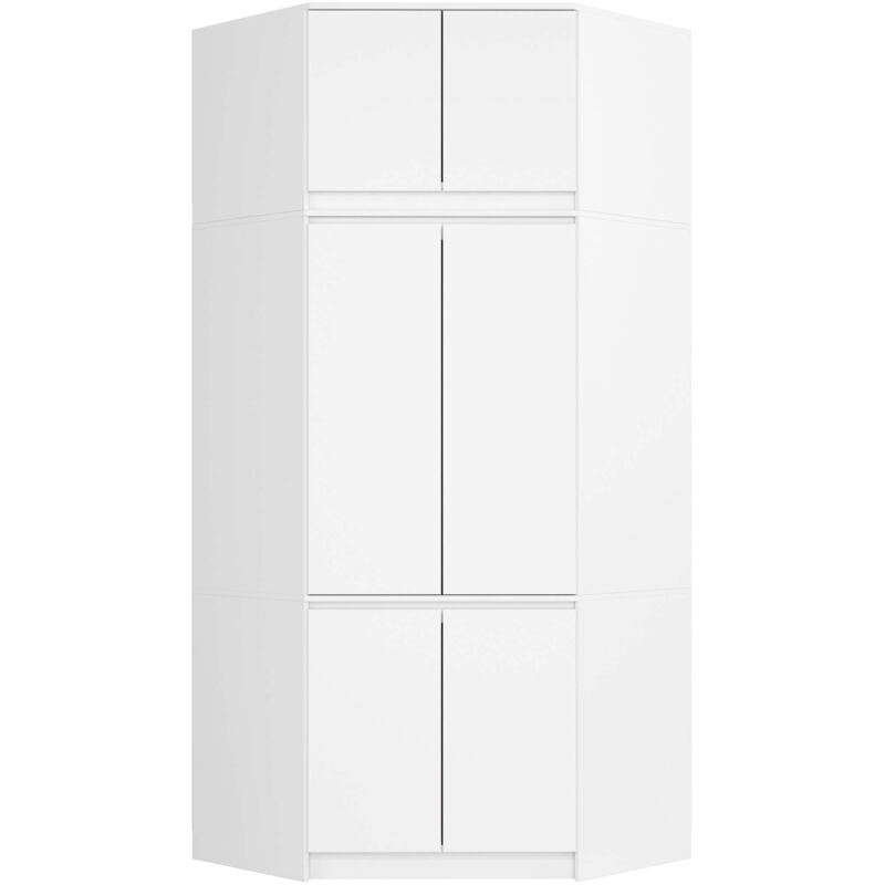 foto del prodotto akord armadio ad angolo s100 bianca 100 cm 4 ante 100x50x180 cm