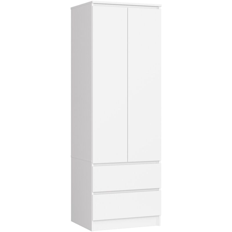 foto del prodotto akord armadio s60 bianca 60 cm 2 ante 2 cassetti 60x51x180 cm