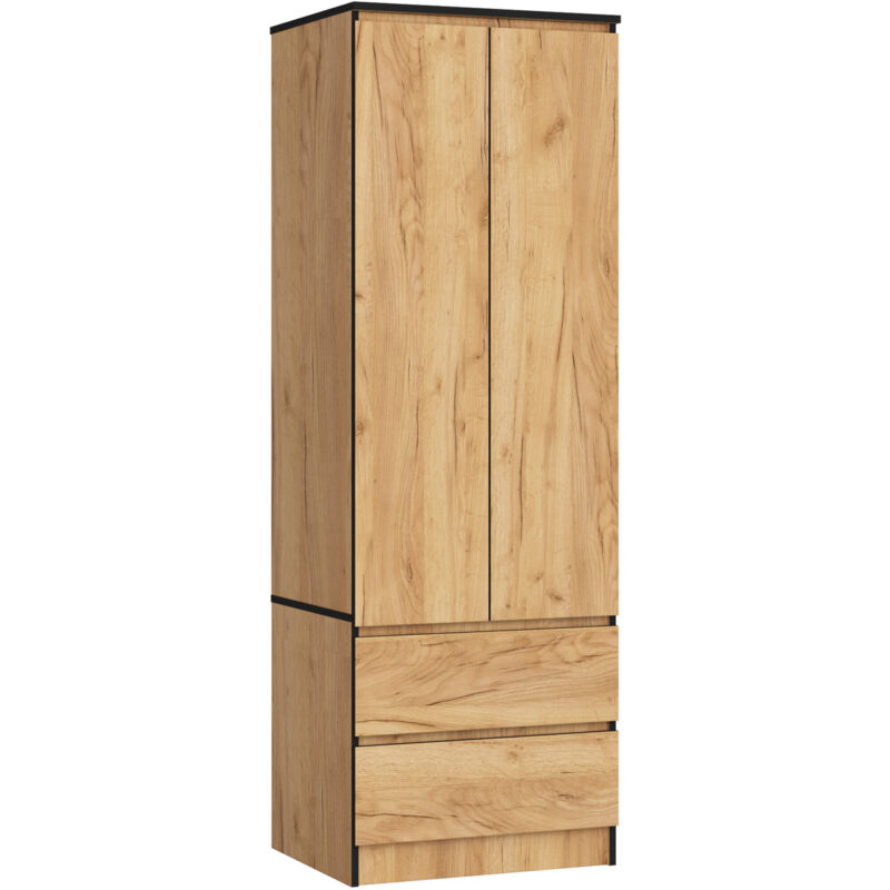foto del prodotto akord armadio s60 quercia craft 60 cm 2 ante 2 cassetti 60x51x180 cm