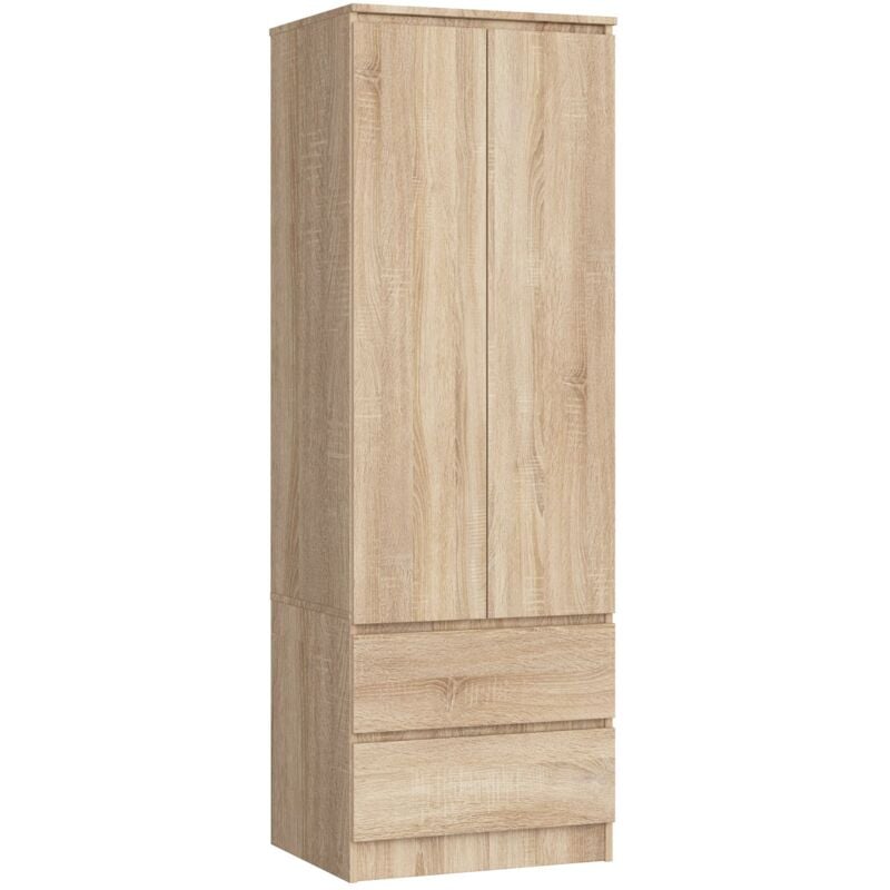 foto del prodotto akord armadio s60 sonoma quercia 60 cm 2 ante 2 cassetti 60x51x180 cm