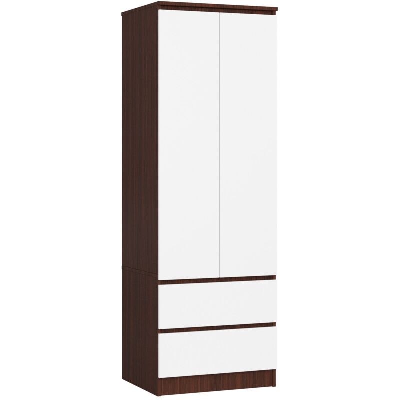foto del prodotto akord armadio s60 weng 60 cm 2 ante 2 cassetti inserto frontale bianco 60x51x180 cm