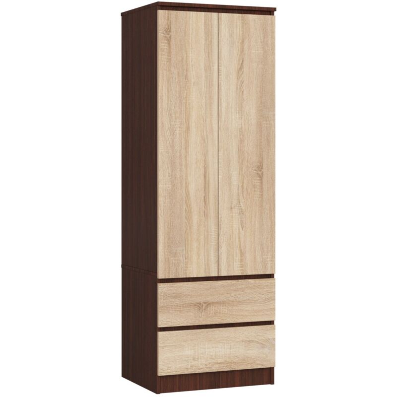 foto del prodotto akord armadio s60 weng 60 cm 2 ante 2 cassetti inserto frontale sonoma quercia 60x51x180 cm