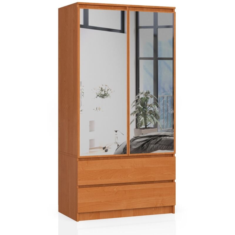foto del prodotto akord armadio s90 ontano 90 cm 2 ante 2 cassetti 90x51x180 cm