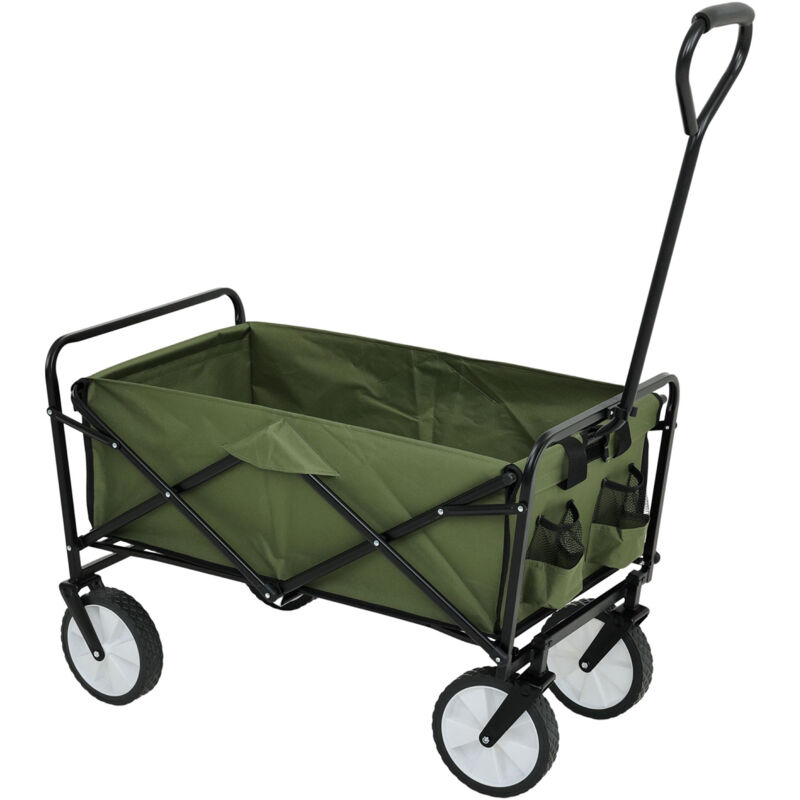 foto del prodotto akord carrello da spiaggia pieghevole tyrs con ruote in plastica, portata massima 120 kg, colore verde