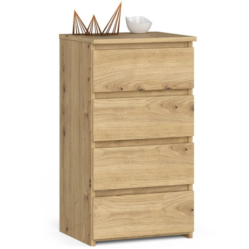 foto del prodotto akord cassettiera cl4 cassettiera quercia artisan 40 cm 4 cassetti 40x35x74 cm