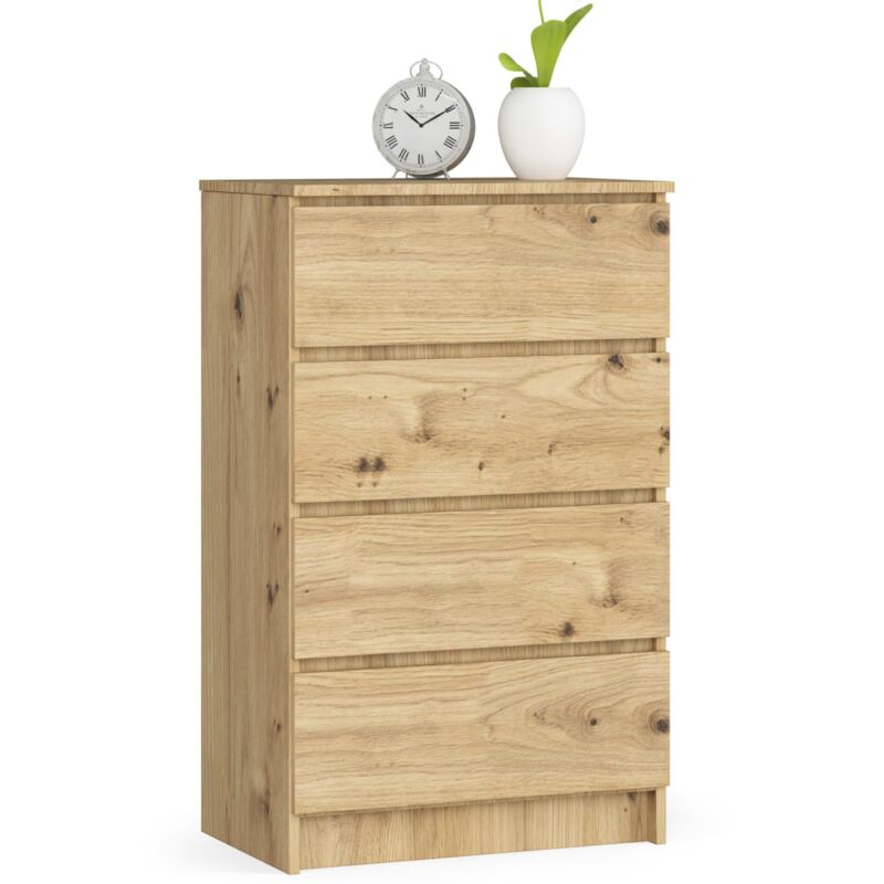 foto del prodotto akord cassettiera k60 cassettiera quercia artisan 60 cm 4 cassetti 60x40x99 cm