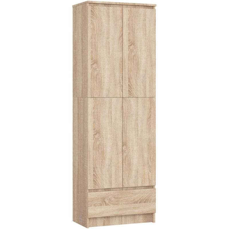 foto del prodotto akord libreria r60 sonoma quercia 60 cm 4 ante 1 cassetto 60x35x180 cm