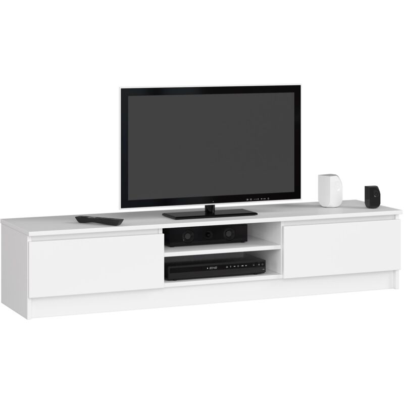 foto del prodotto akord mobile tv bianco 160 cm 2 ante 160x40x33 cm