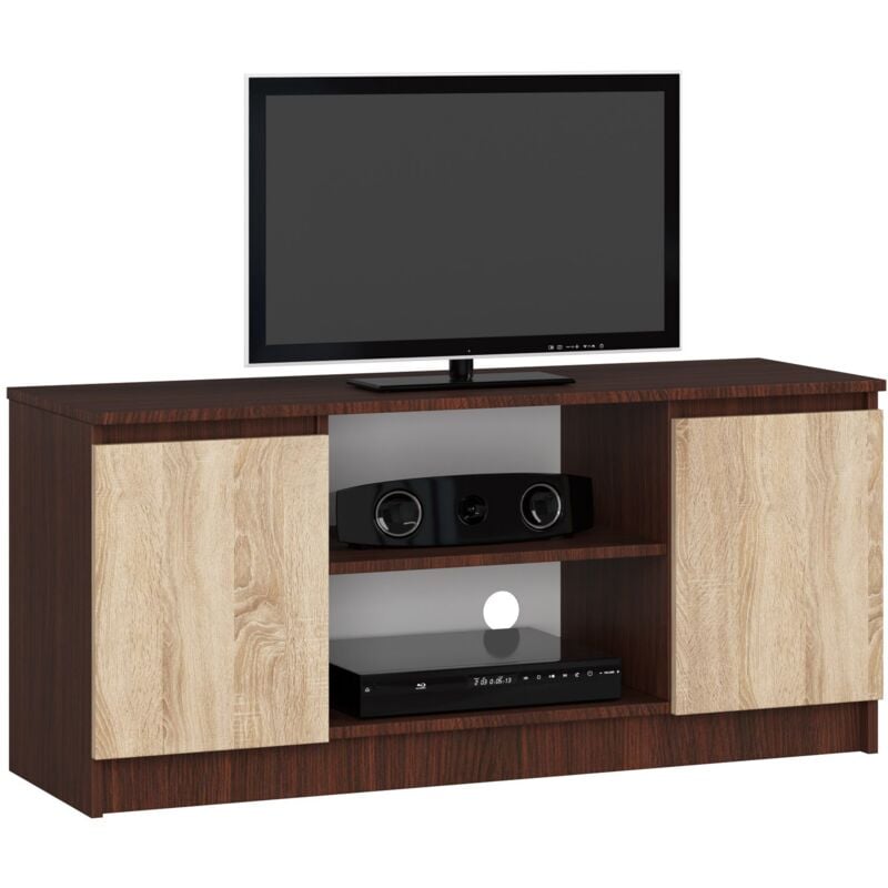 foto del prodotto akord mobile tv weng 120 cm 2 ante inserto frontale sonoma quercia 120x40x55 cm