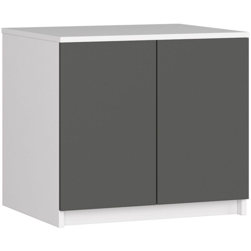 foto del prodotto akord sopralzo per armadio s60 bianco 60 cm 2 ante inserto frontale grigio grafite 60x51x55 cm