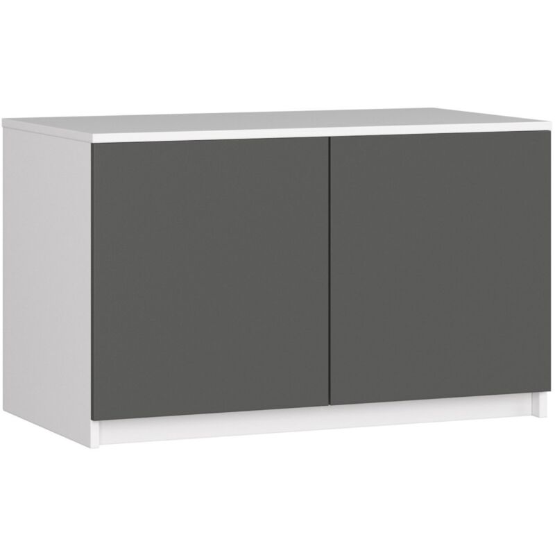 foto del prodotto akord sopralzo per armadio s90 bianco 90 cm 2 ante inserto frontale grigio grafite 90x51x55 cm