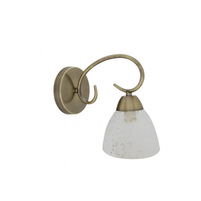 foto del prodotto akunadecor aplique de pared modelo jaipur de una luz en acabado cuero con tulipa de cristal