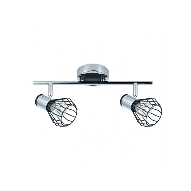 foto del prodotto akunadecor applique de bagno mateo 2 faretti cromo nero fabrilamp