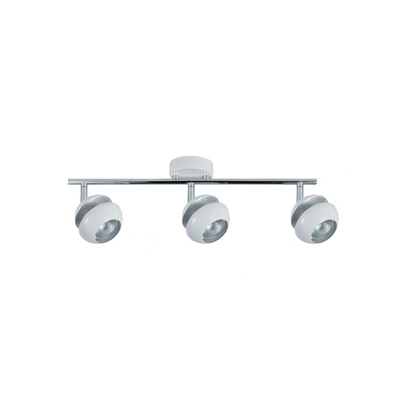 foto del prodotto akunadecor illuminazione moderna per il bagno beethoven 3 faretti bianco argento