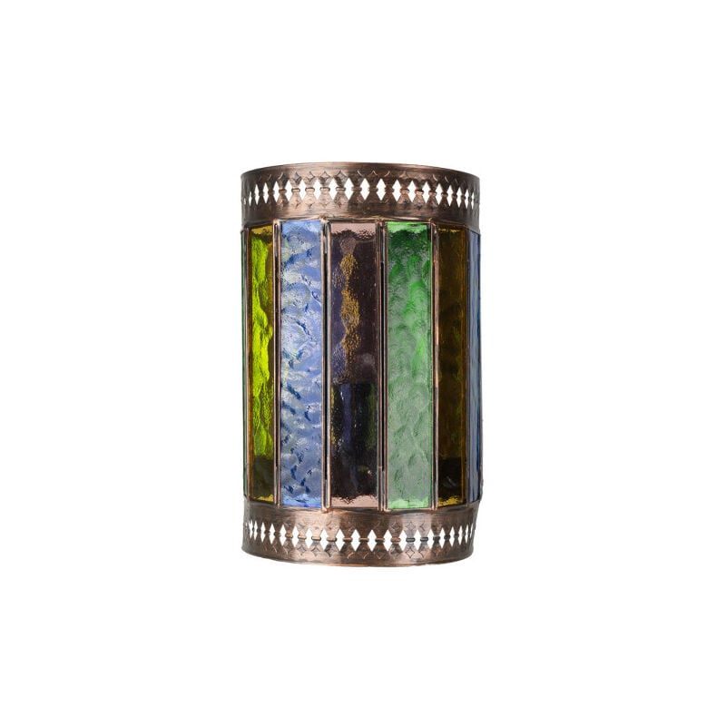 foto del prodotto akunadecor lampada da parete fatta a mano casablanca 1xe27 marrone colori 25x1 de .6d fabrilamp