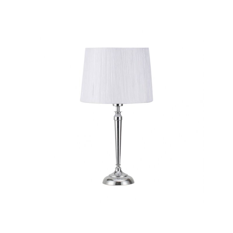 foto del prodotto akunadecor lampada da tavolo alamo 1xe27 cromo c pantalone bianco 55x30x30 cm