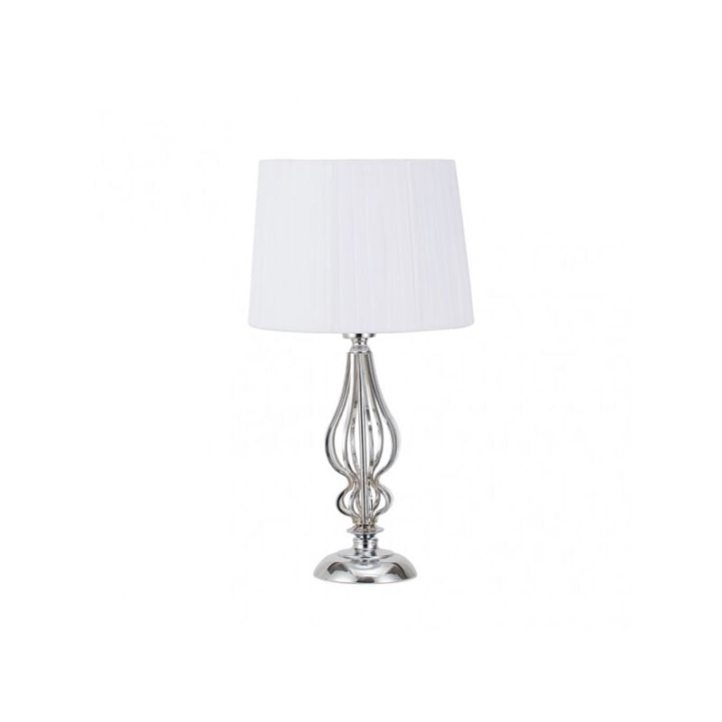 foto del prodotto akunadecor lampada da tavolo cebrano 1xe27 cromo c bianco 30x30x55 cm