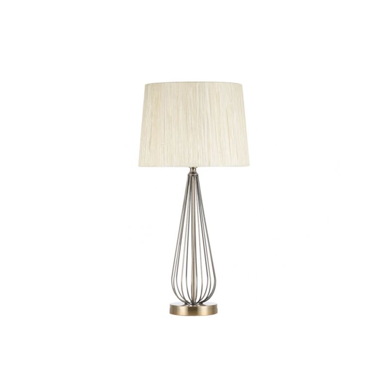 foto del prodotto akunadecor lampada da tavolo robina 1xe27 pelle c pantalone beige 62x30x30 cm
