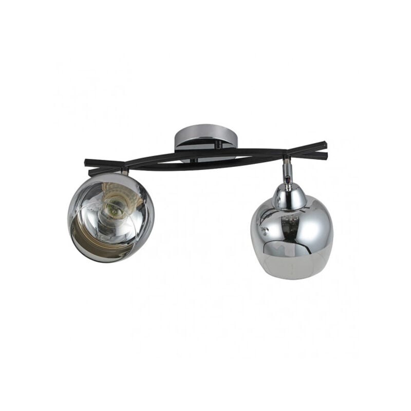 foto del prodotto akunadecor soffitto de 2 faretti orientabili modello denali cromo