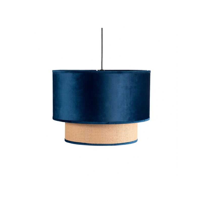 foto del prodotto akunadecor sospensione blu con 2 paralumi modello nerva 40 cm