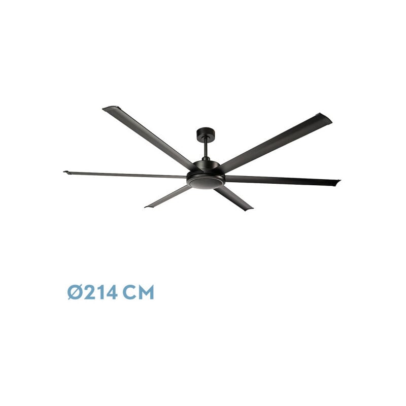 foto del prodotto akunadecor ventilatore extra large dc sanson s nero senza luce con timer