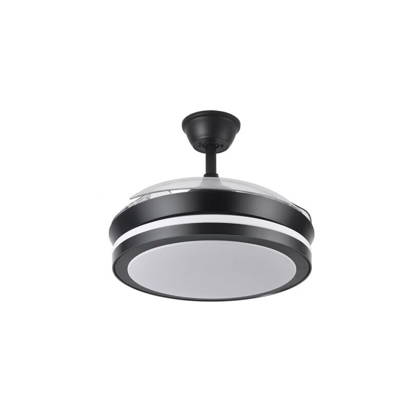 foto del prodotto akunadecor ventilatore sparta s nero, pale orientabili con led e motore integrati dc fabrilamp