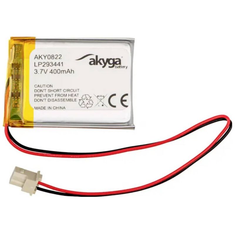 foto del prodotto akyga pacco batteria x batteria ricaricabile speciale lp293441 lipo 3.7 v 400 mah