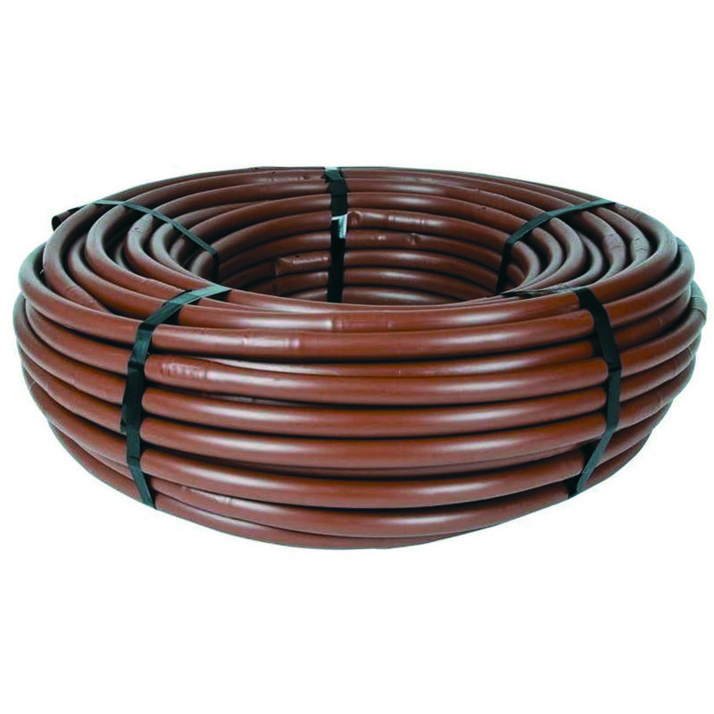foto del prodotto ala gocciolante mm.16 colore marrone portata 2 lt. h. rotolo mt.50 fori ogni cm.30