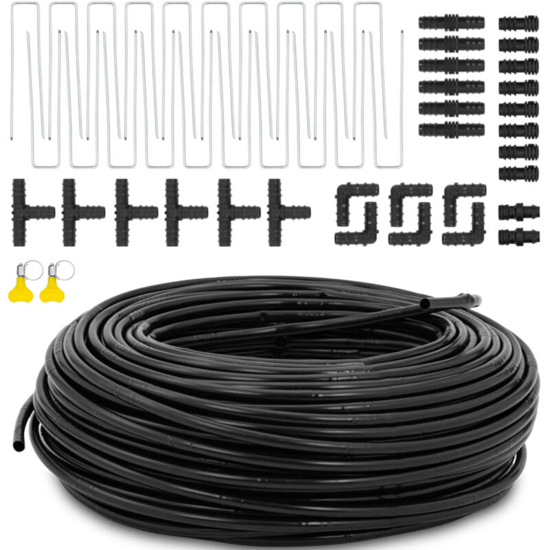 foto del prodotto ala gocciolante per l irrigazione e l irrigazione delle piante con connettori, 200 m set