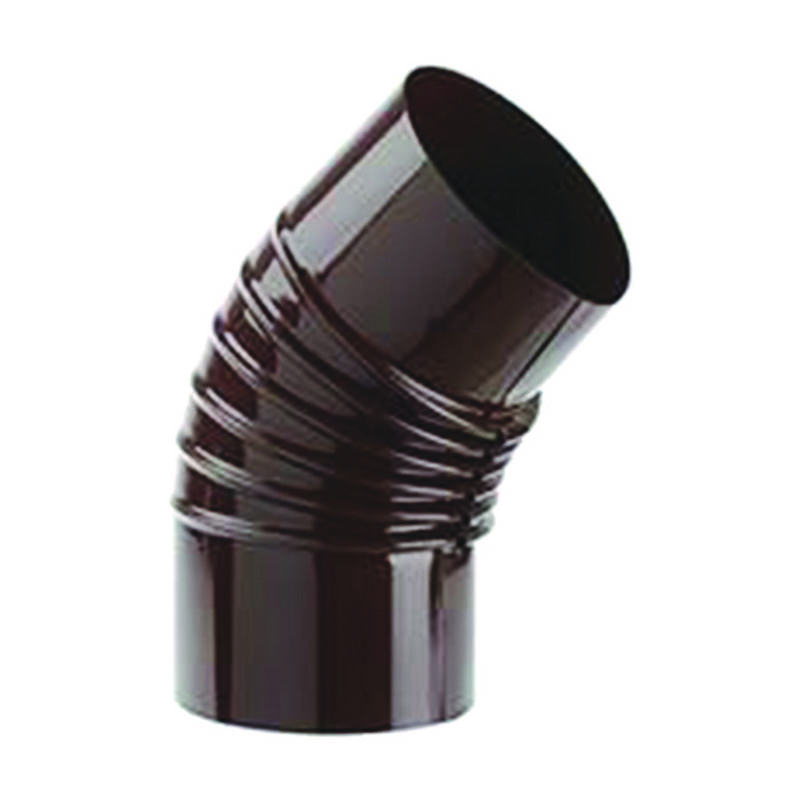 foto del prodotto ala gomito 45 porcellanato per stufe a legna marrone smalto classic mm.120
