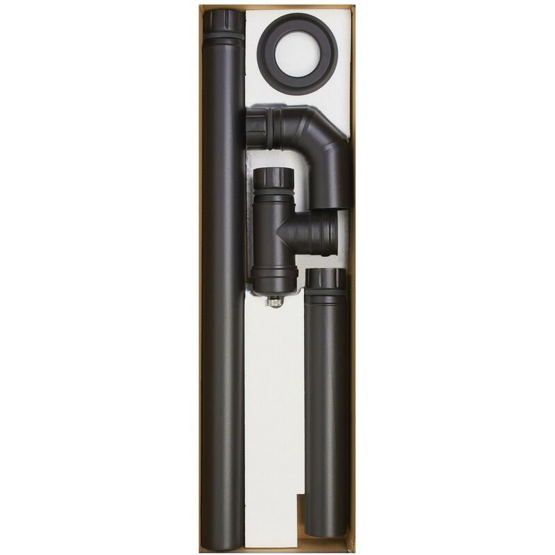 foto del prodotto ala kit completo tubi in acciaio porcellanato canna fumaria anticondensa eco per stufe