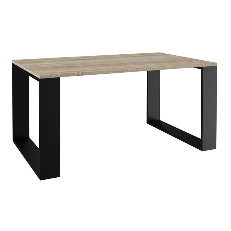 foto del prodotto alada tavolino rettangolare in stile industriale 90x58x50 cm tavolino look in legno
