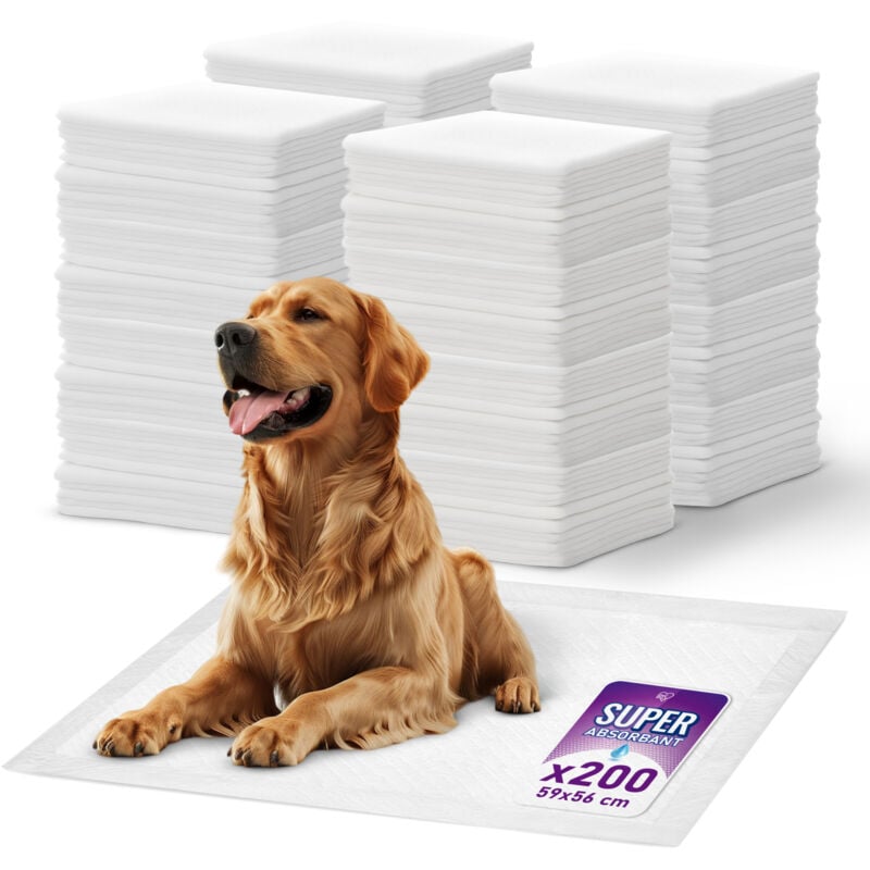 foto del prodotto alaise pour chien, al se jetable 59x56 tapis educateur pour chiot, apprentissage de la propret , 5 couches de protection anti fuite et r sistante
