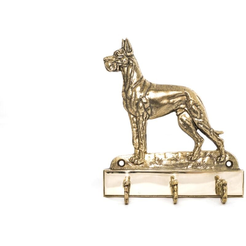 foto del prodotto alano i portachiavi con cane, supporto in ottone per accessori per cani, elegante decorazione per il corridoio di art dog