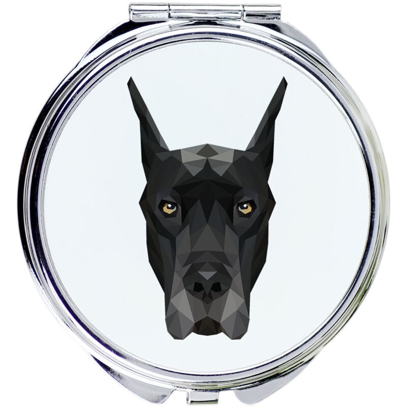 foto del prodotto alano specchio con foto e scritta geometrica di art dog