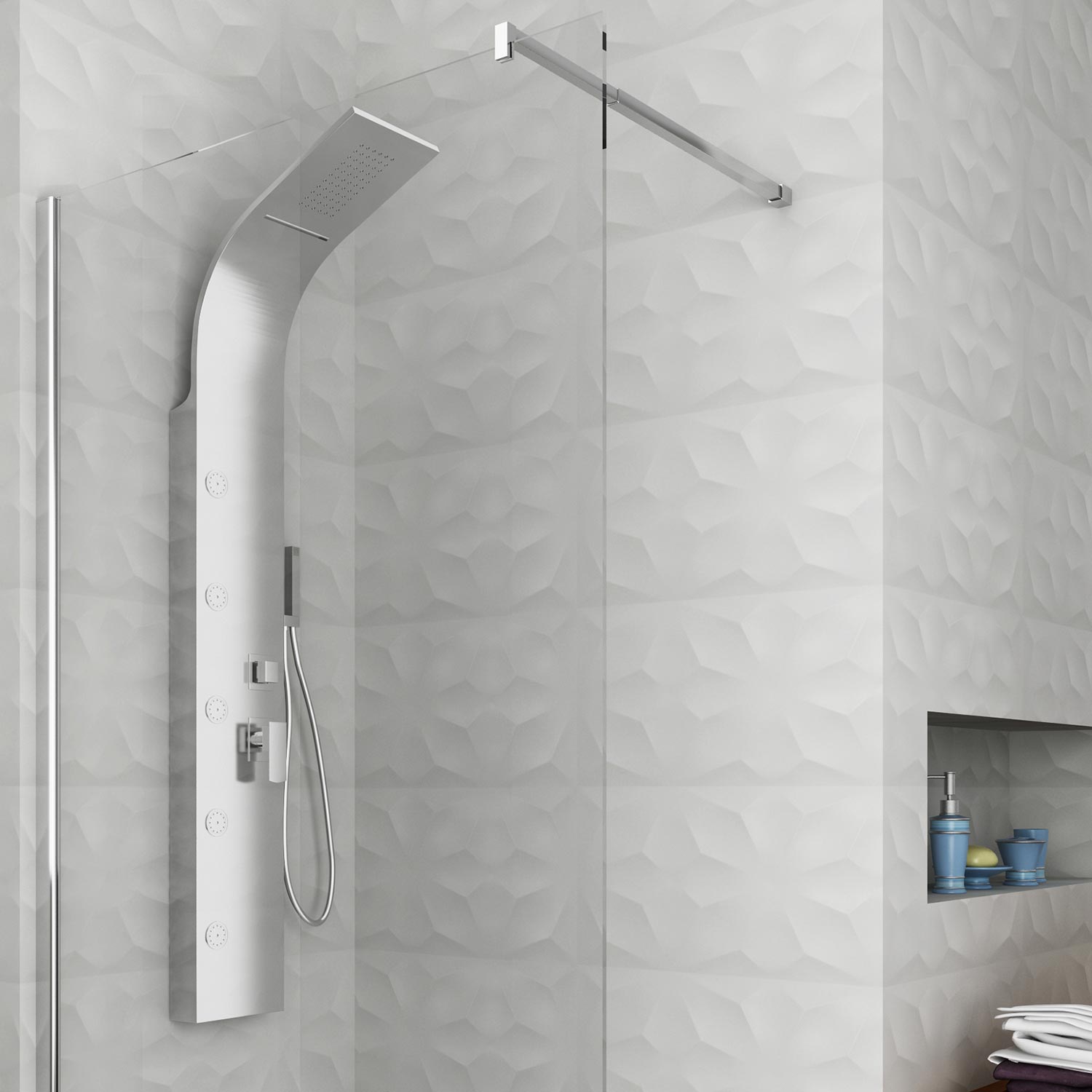 foto del prodotto alaska - pannello acciaio spazzolato 4 vie