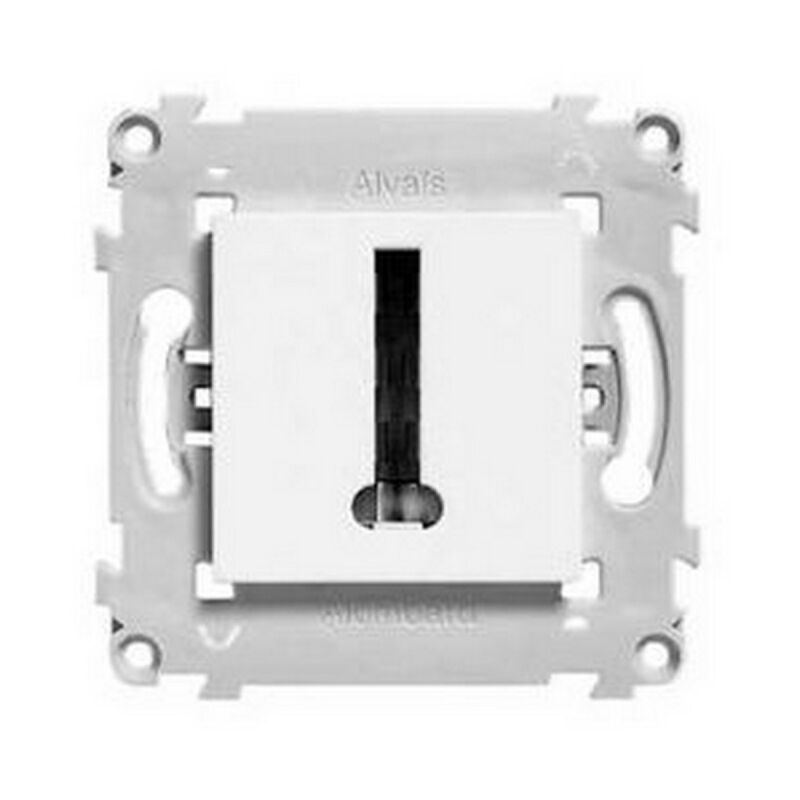 foto del prodotto alb81066 - white t 8-pin telephone connector socket without alvais plate - schneider