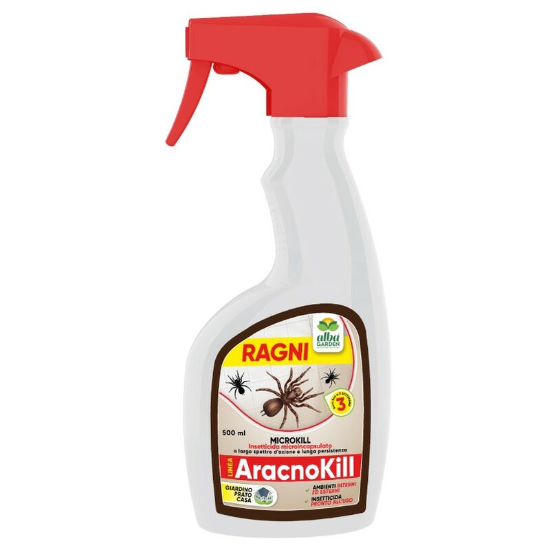 foto del prodotto albagarden aracnokill per insetti ragni spray per giardino casa rapida azione contro cimici ragni zanzare mosche pulci spray x 500 ml