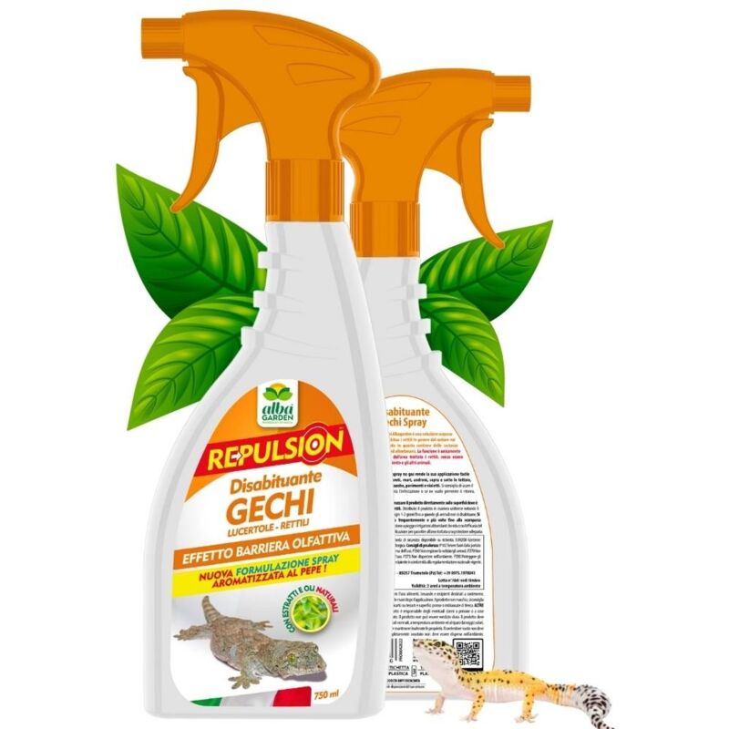 foto del prodotto albagarden disabituante repellente barriera per lucertole gechi rettili naturale x 750 ml