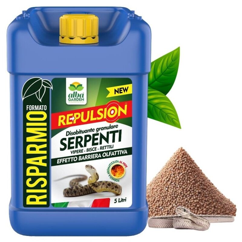 foto del prodotto albagarden disabituante repellente barriera per serpenti dissuasore naturale per vipere bisce rettili granulare x 5 lt
