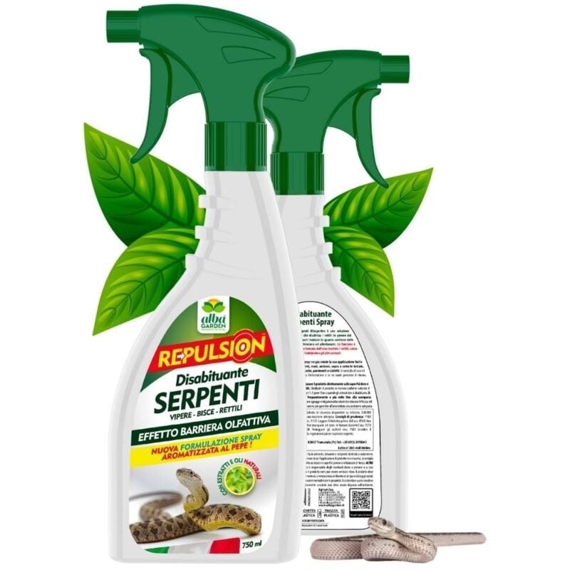foto del prodotto albagarden disabituante repellente barriera per serpenti rettili dissuasore naturale spray x 750 ml