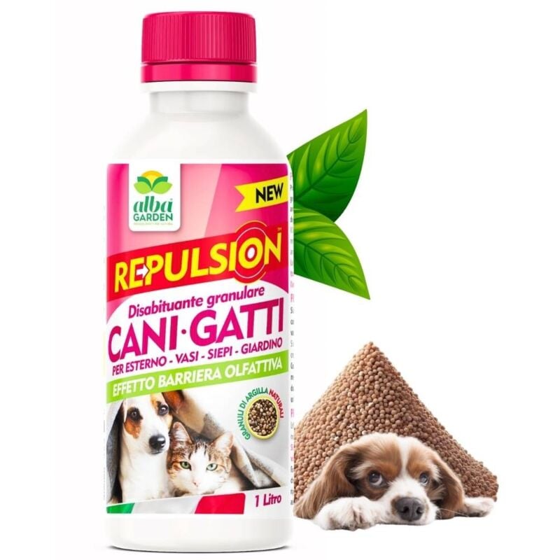 foto del prodotto albagarden disabituante repellente per cani e gatti granulare contro le cattive abitudini di animali domestici x 1 lt