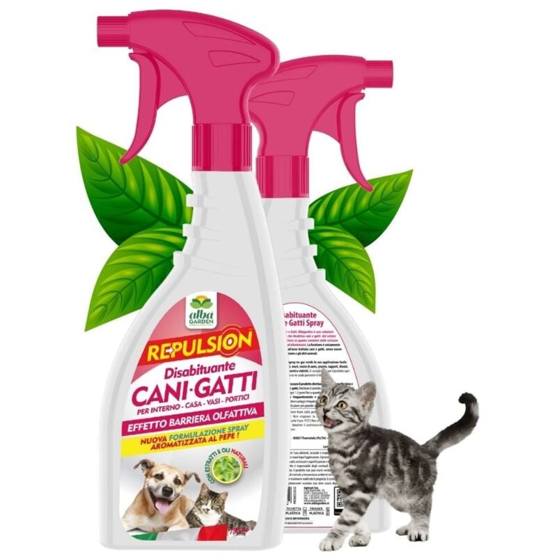 foto del prodotto albagarden disabituante repellente per cani e gatti naturale contro le cattive abitudini di animali domestici spray x 750 ml