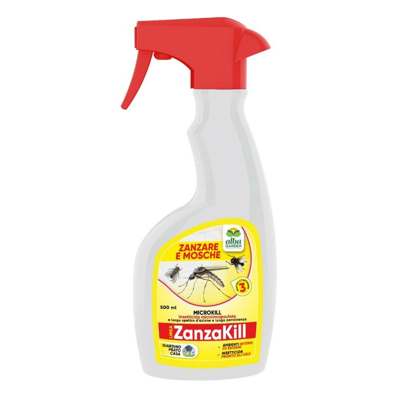 foto del prodotto albagarden zanzakill per insetti zanzare spray per giardino interno ed esterno rapida azione contro mosche moscerini zanzare spray x 500 ml