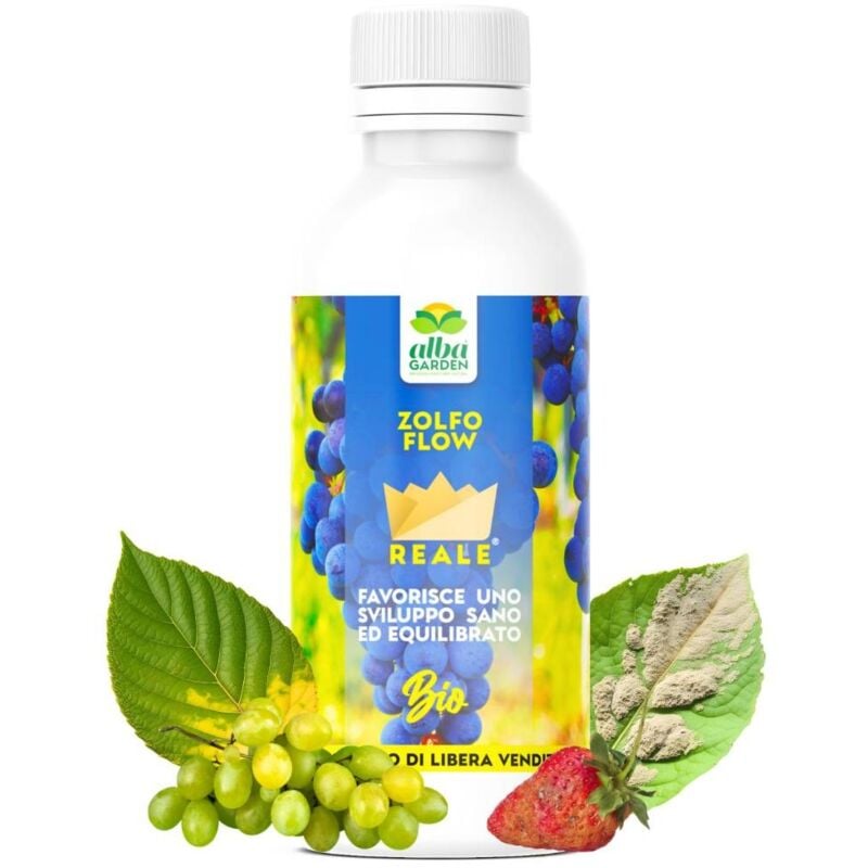 foto del prodotto albagarden zolfo flow concime liquido concentrato correttivo per orticole fragola vite olivo formula formulazione flow x 1 kg